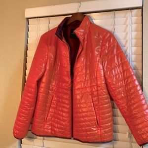 Talbots Orange Puffer Primeloft Jacket Size L